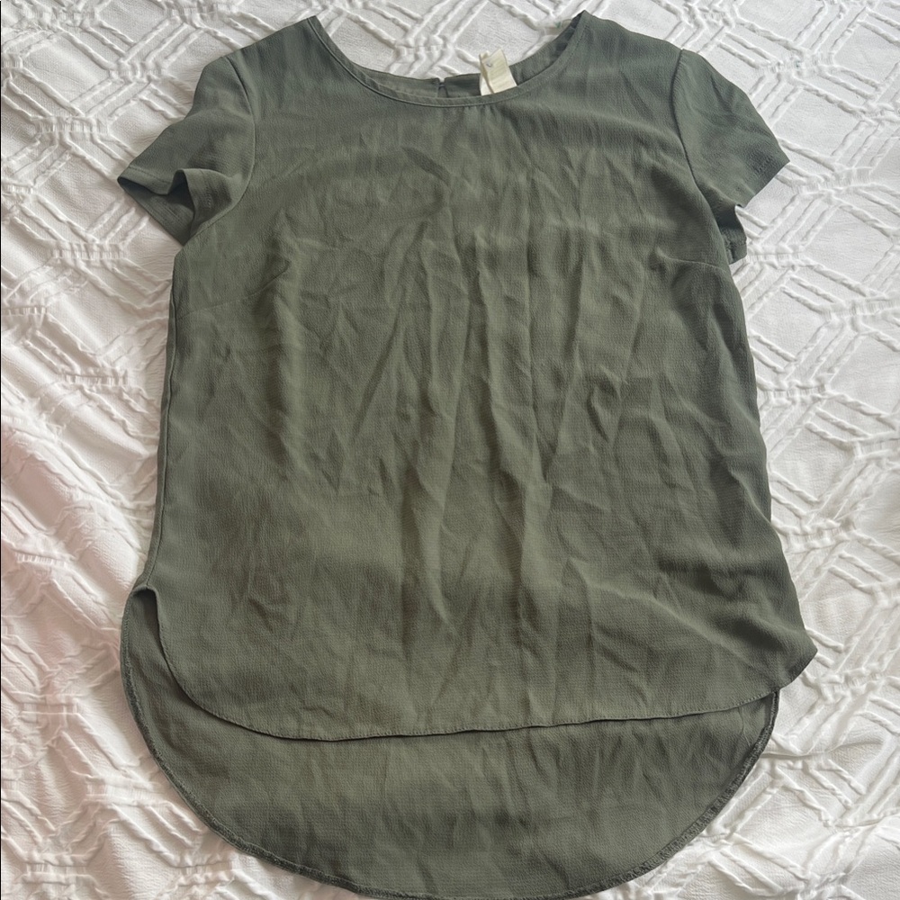 Japna Sage Green Short Sleeve Top